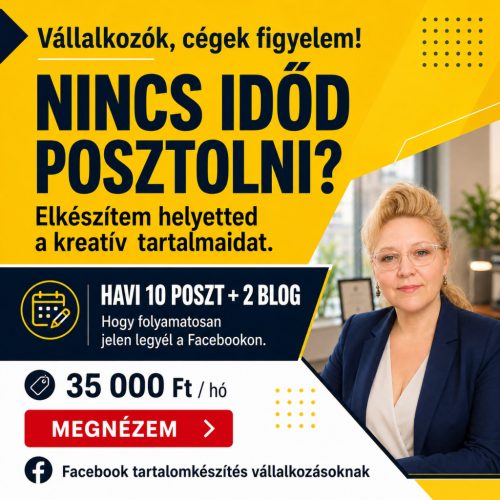 Havi 10 kreatív Facebook poszt és 2 blog vállalkozásoknak
