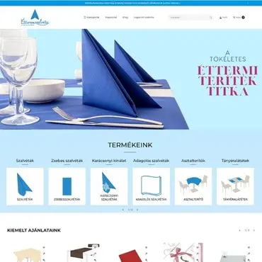 Étteremszalvéta Unas shop kinézet váltás, megújítás Proteus sablonra
