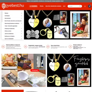 Lovebest.hu (Unas) shop teljes kialakítás