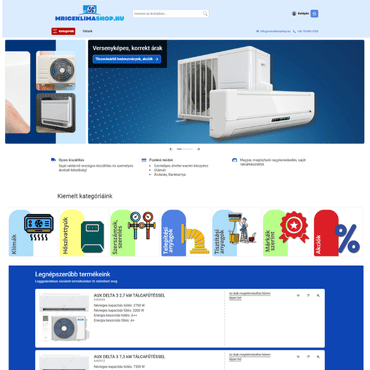 MrIce Klíma Unas webáruház készítés