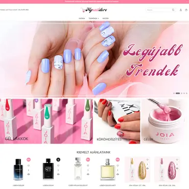 Műköröm alapanyag webáruház készítése Unasban