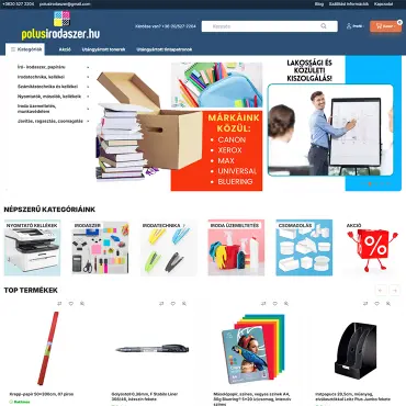 Pólusirodaszer Unas webáruház készítés és nagykereskedő bekötés