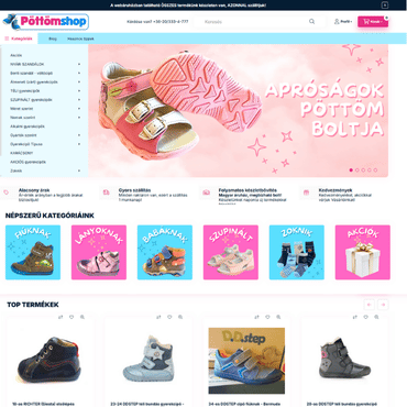 Pöttömshop Shoprenter webshop költöztetése Unasra