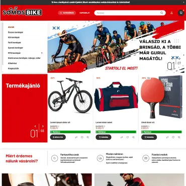 Somosbike kerékpár szaküzlet új Unas webáruháza