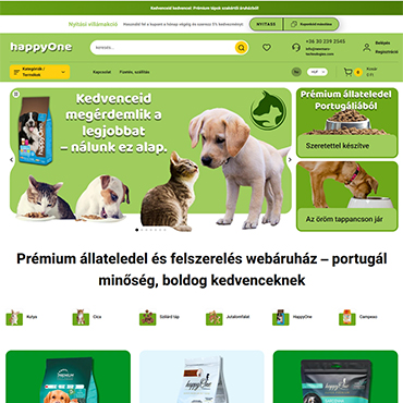 HappyOne Shoprenter webáruház készítés
