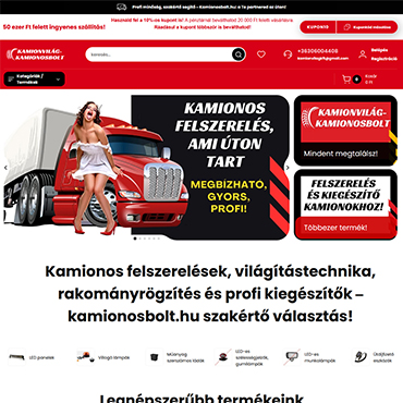 Kamionvilág-kamionosbolt Shoprenter sablonváltás