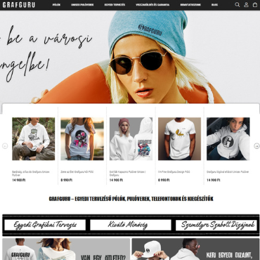 Grafpolo.hu webshop (Unas) redesign, szövegírás, tartalom