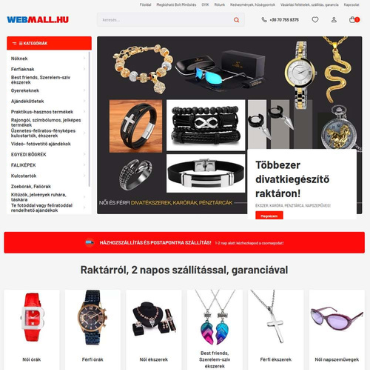 Webmall.hu (Shoprenter) webáruház teljes kialakítás