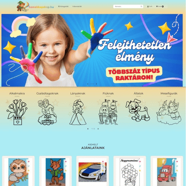 Homokképshop Unas webshop készítése