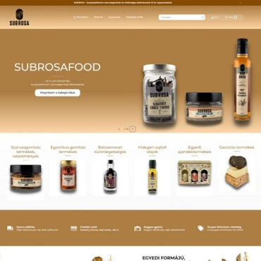 Subrosa Prémium élelmiszer Unas webshop készítés